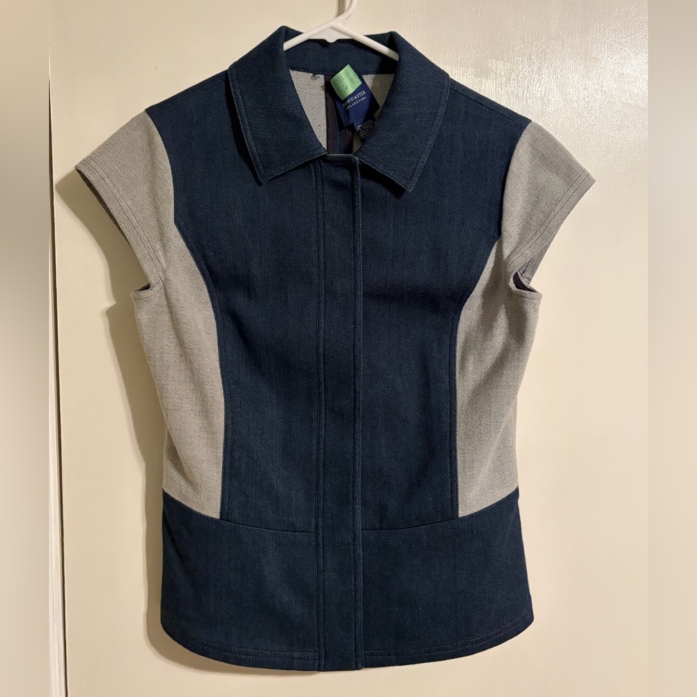 Chic denim topper